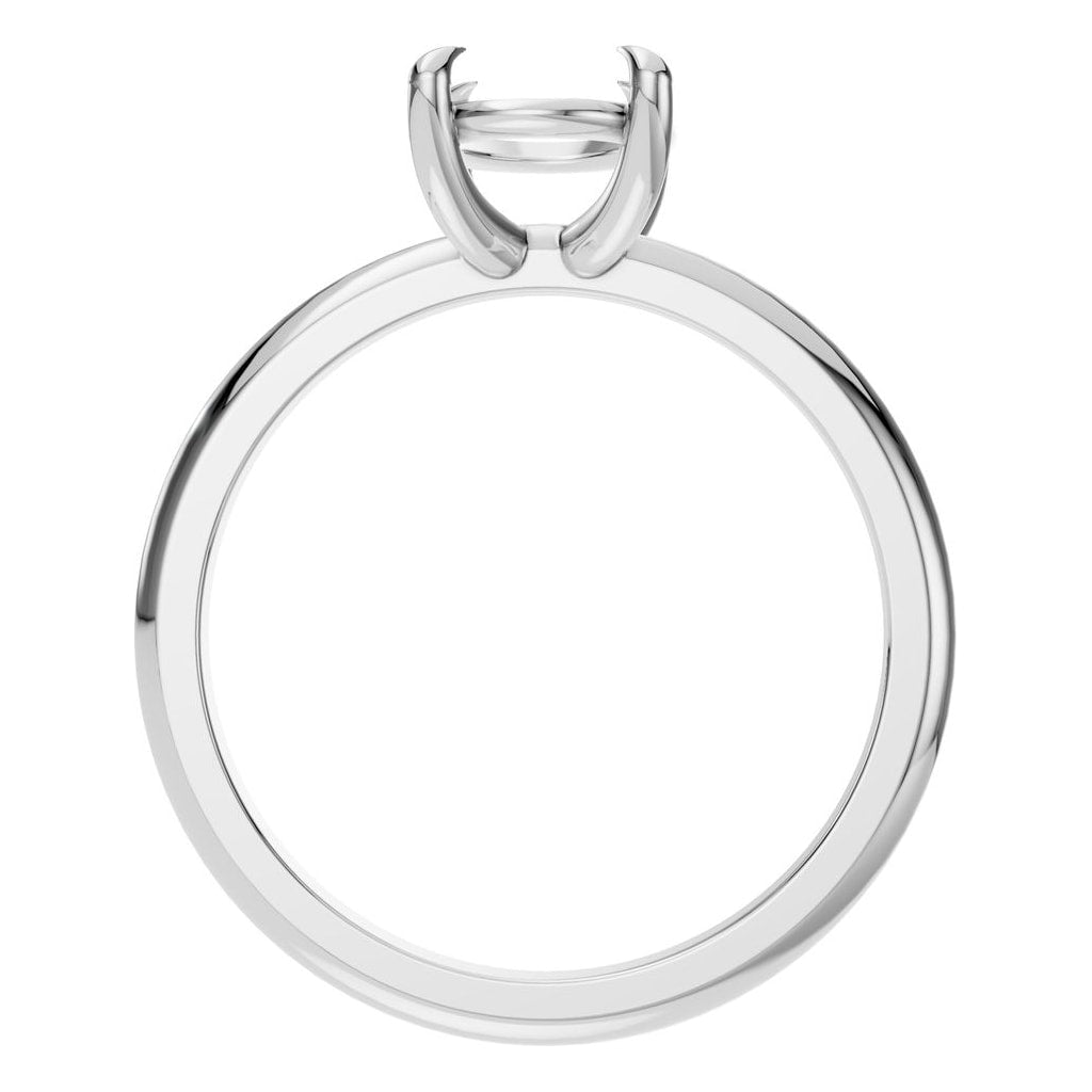 RI-5383 White Gold Ring UNSET - Top View