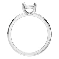 RI-5383 White Gold Ring UNSET - Top View