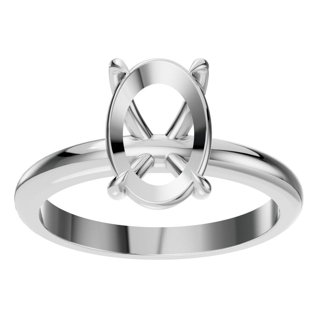 RI-5383 White Gold Ring UNSET - Front View