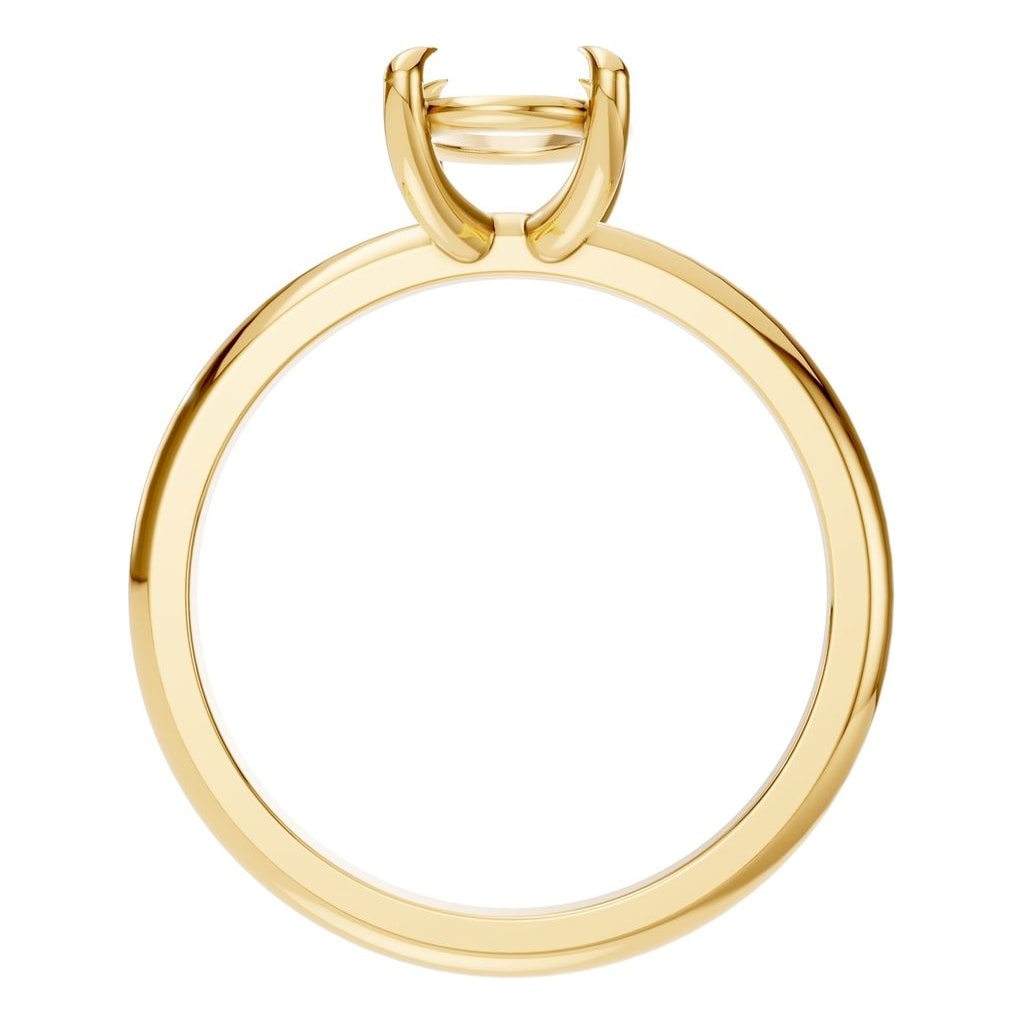 RI-5383 Yellow Gold Ring UNSET - Top View