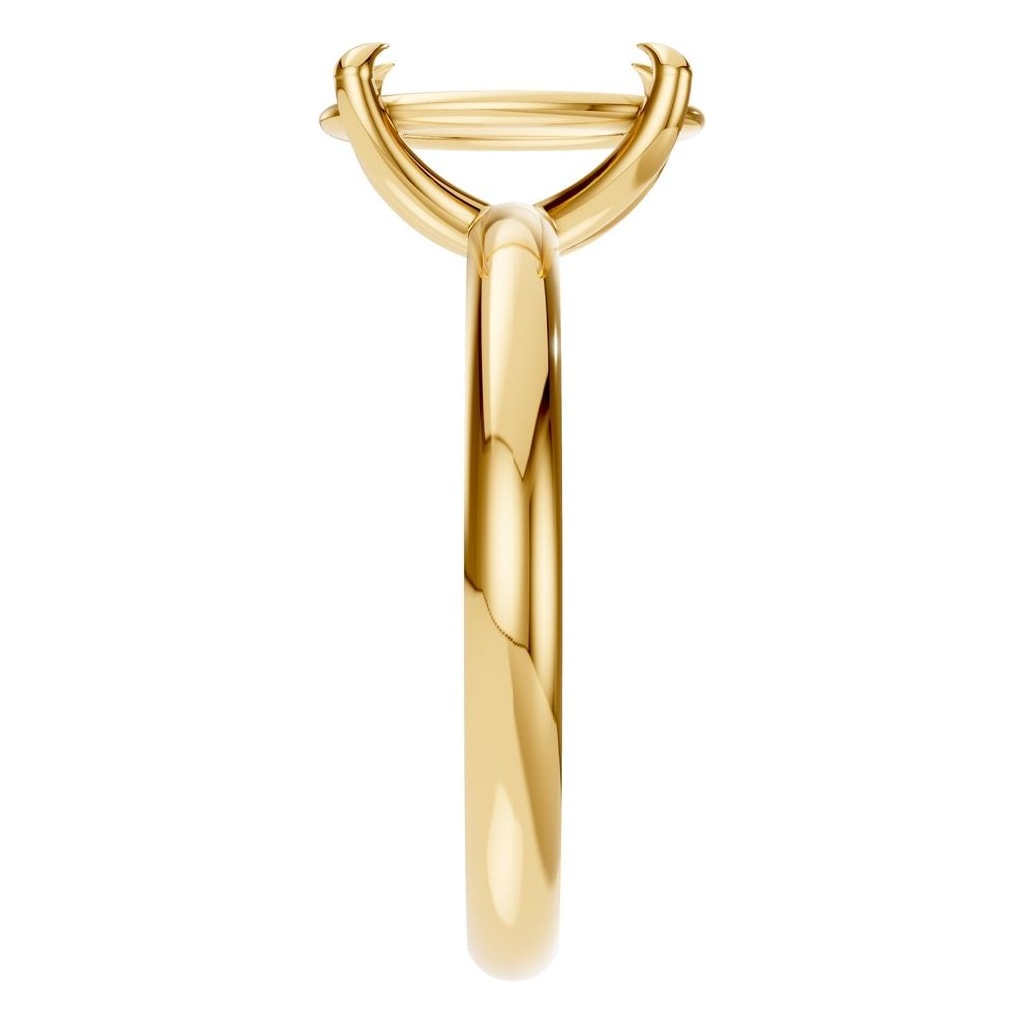 RI-5383 Yellow Gold Ring UNSET - Side View