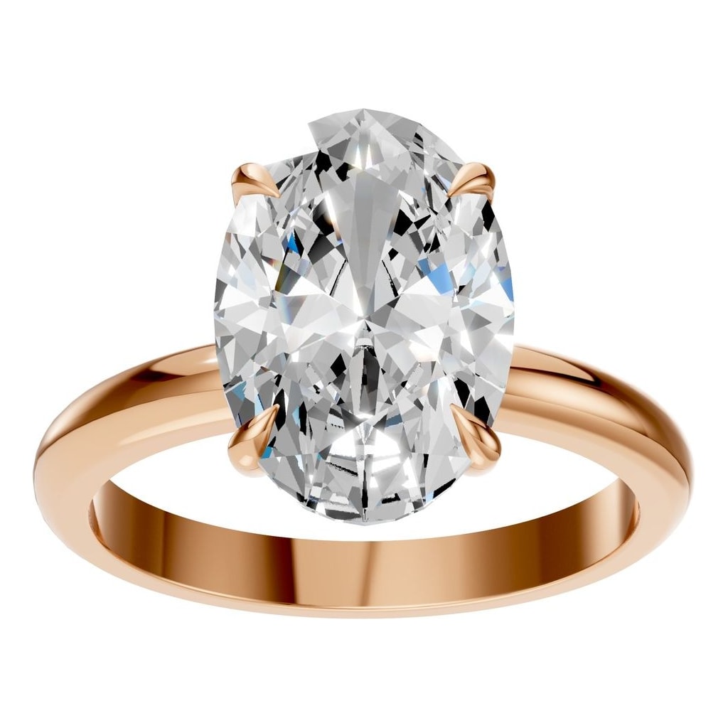 RI-5383 Rose Gold Ring SET - Front View