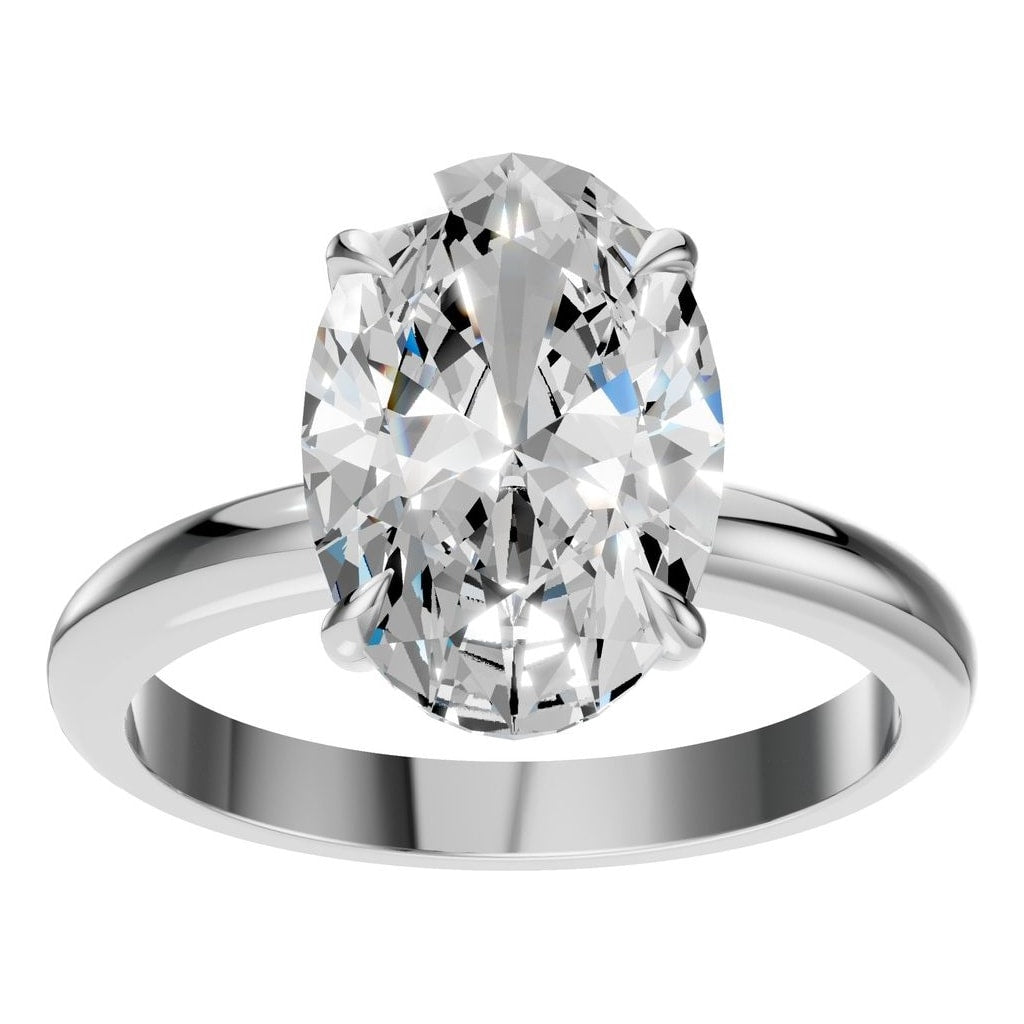 RI-5383 White Gold Ring SET - Front View