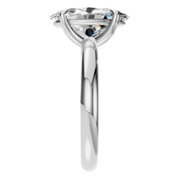 RI-5383 White Gold Ring SET - Side View
