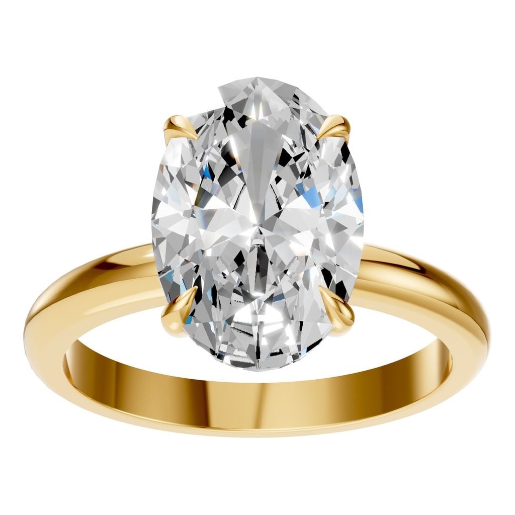 RI-5383 Yellow Gold Ring SET - Front View