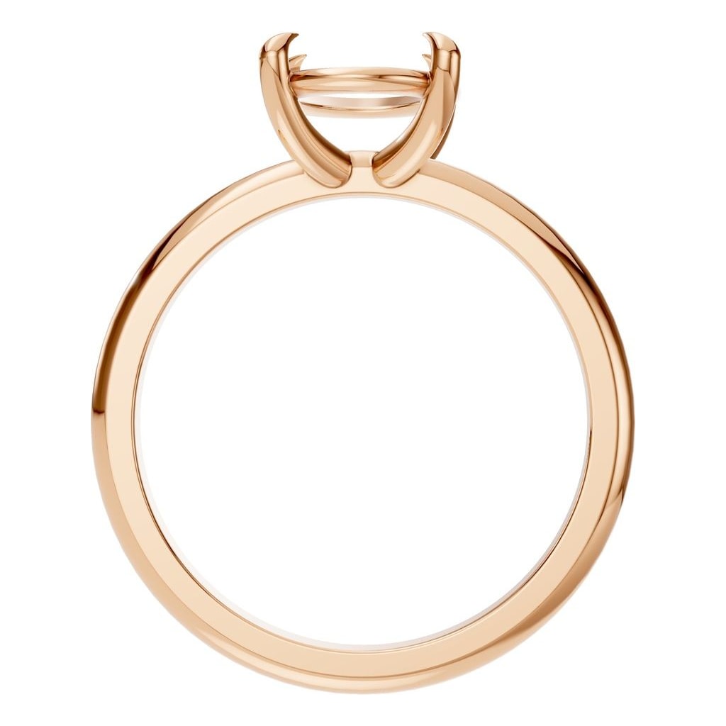 RI-5383 Rose Gold Ring UNSET - Top View