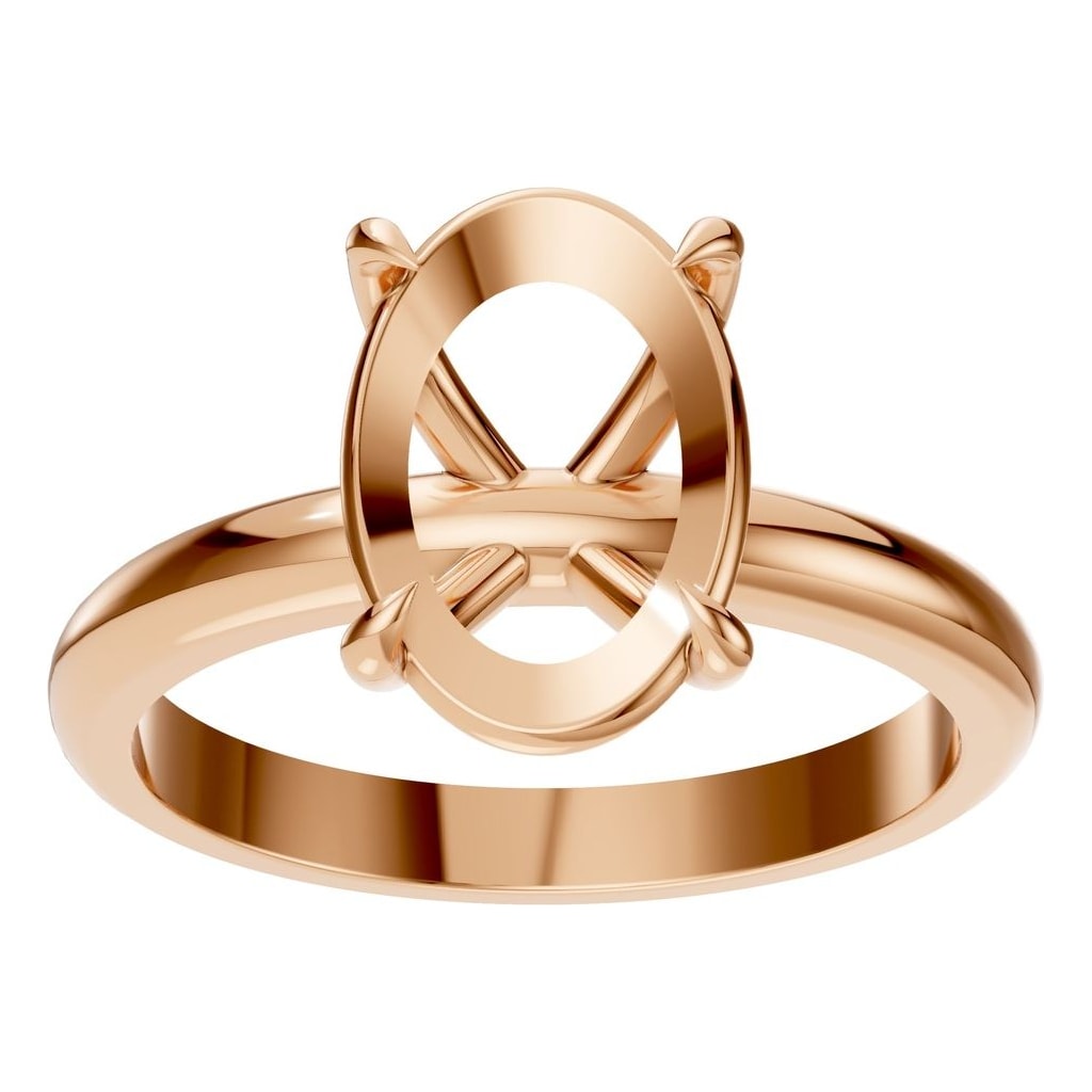 RI-5383 Rose Gold Ring UNSET - Front View