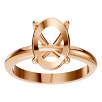 RI-5383 Rose Gold Ring UNSET - Front View