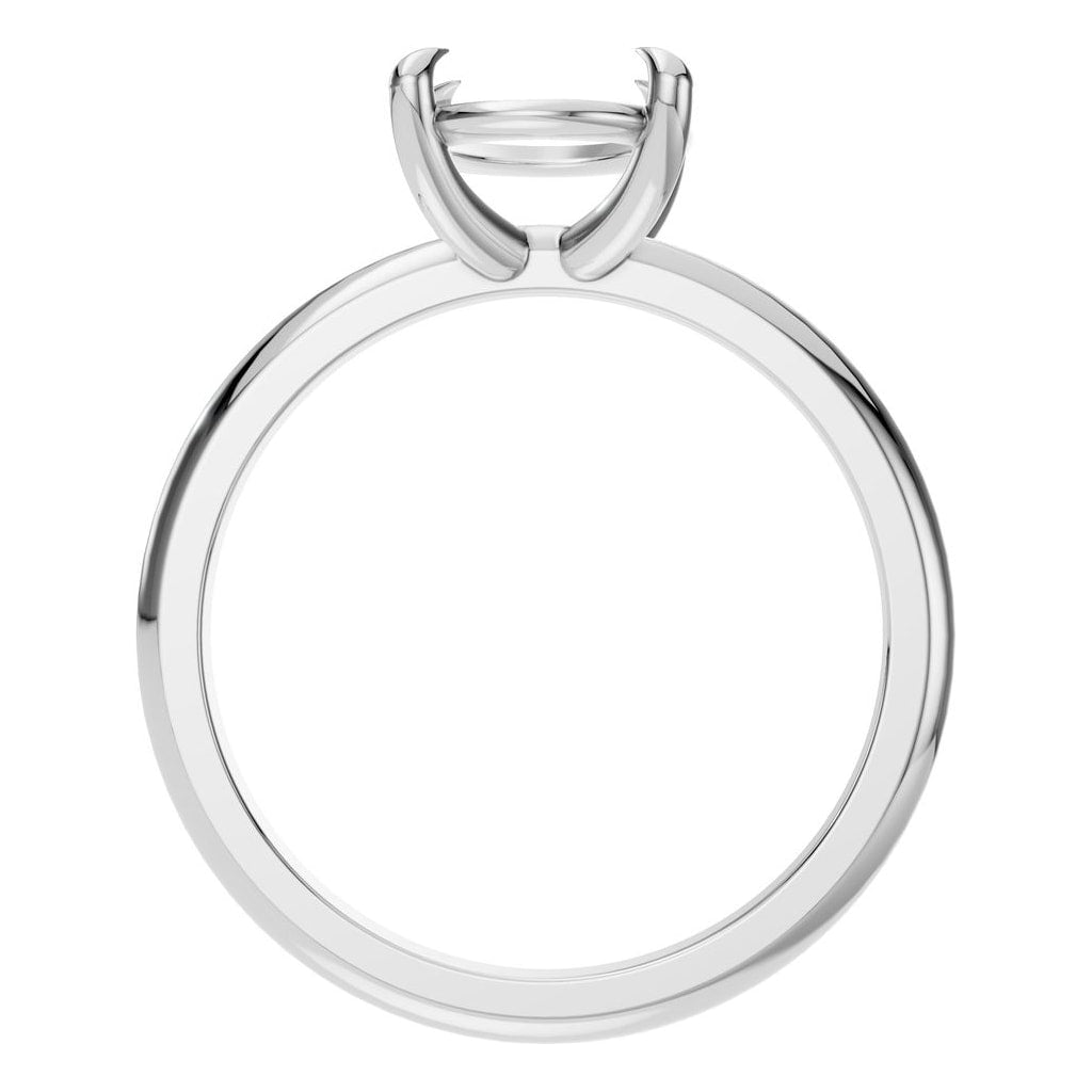 RI-5383 White Gold Ring UNSET - Top View