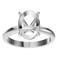 RI-5383 White Gold Ring UNSET - Front View
