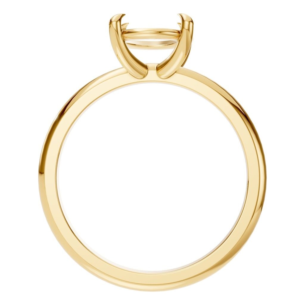 RI-5383 Yellow Gold Ring UNSET - Top View
