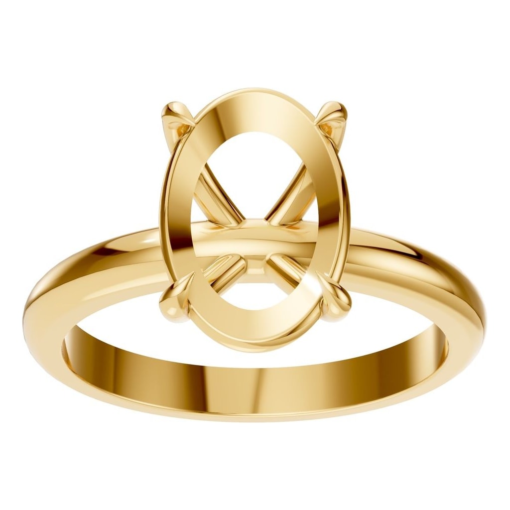 RI-5383 Yellow Gold Ring UNSET - Front View