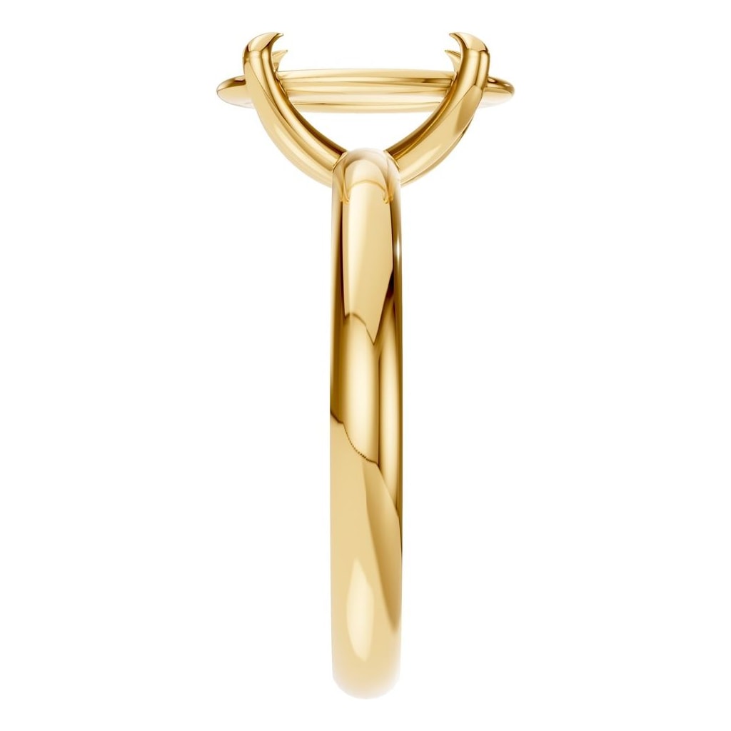 RI-5383 Yellow Gold Ring UNSET - Side View