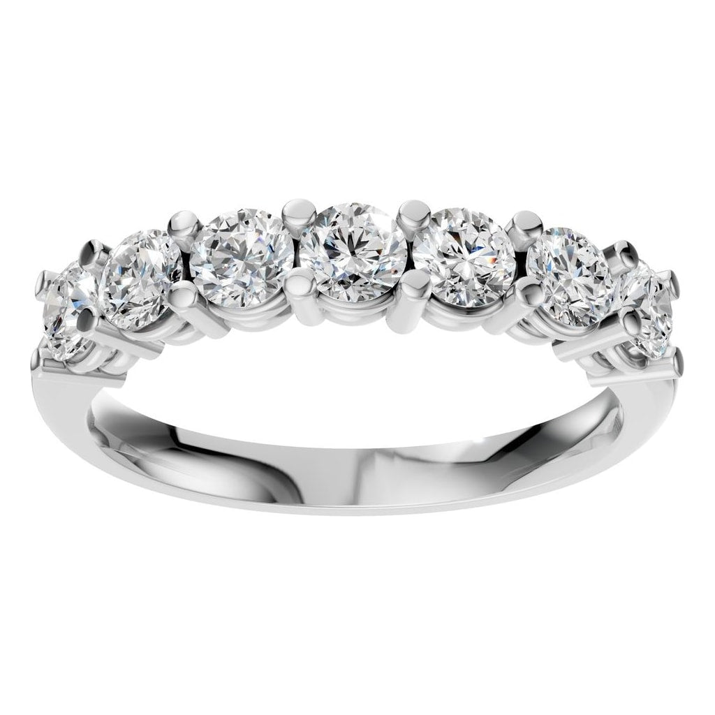 RI-5390 White Gold Ring SET - Front View