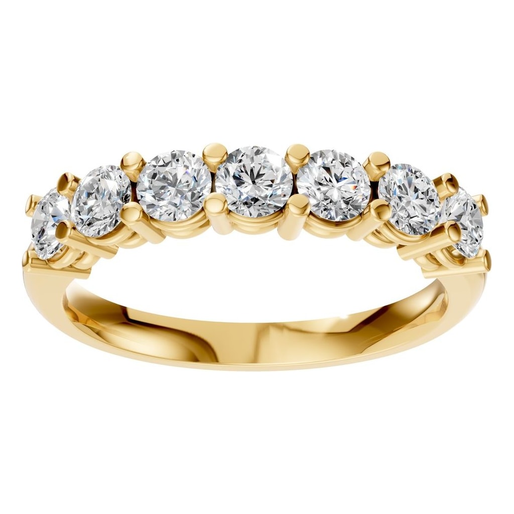 RI-5390 Yellow Gold Ring SET - Front View