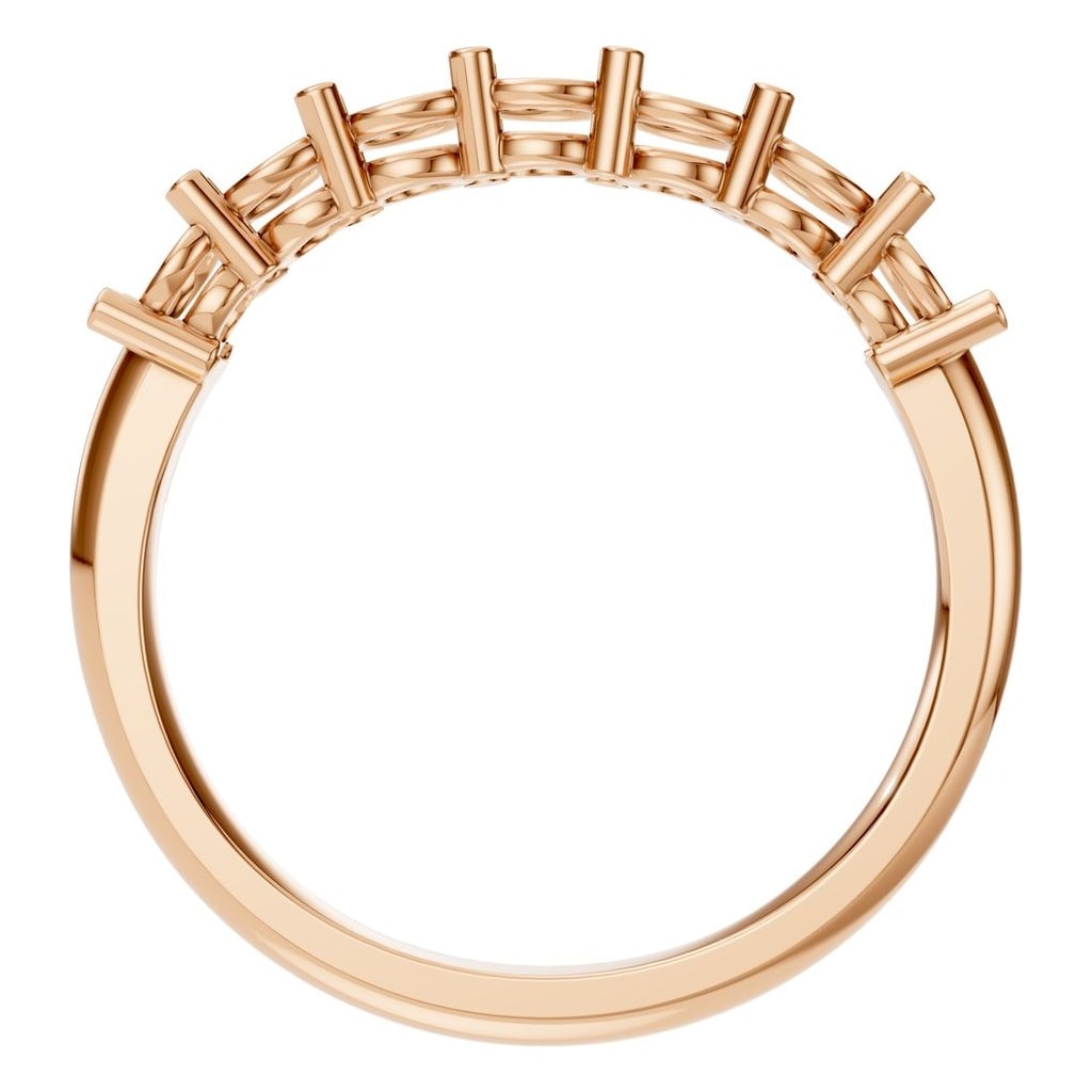 RI-5390 Rose Gold Ring UNSET - Top View