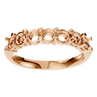 RI-5390 Rose Gold Ring UNSET - Front View