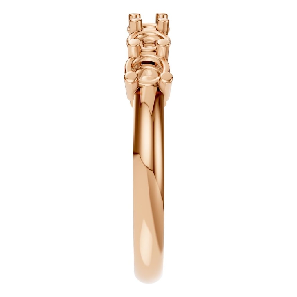 RI-5390 Rose Gold Ring UNSET - Side View