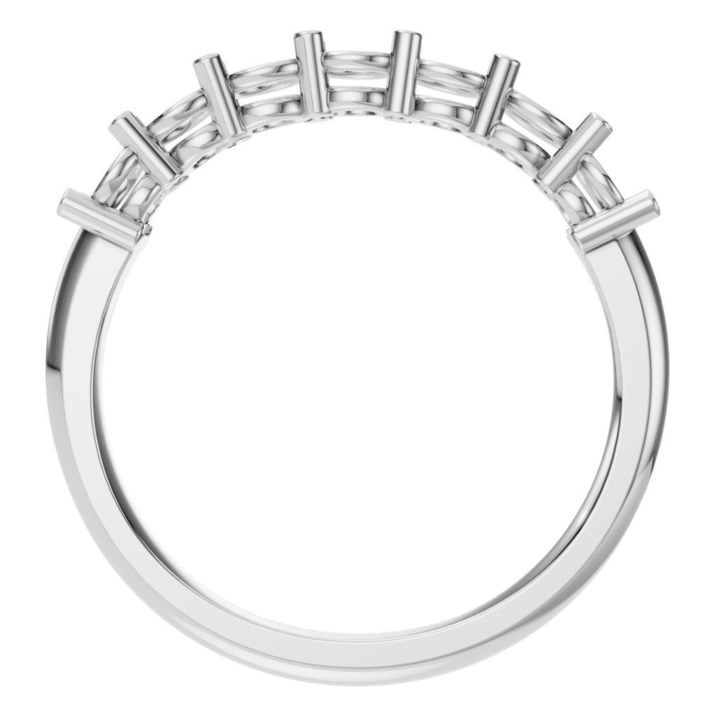 RI-5390 White Gold Ring UNSET - Top View