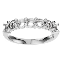 RI-5390 White Gold Ring UNSET - Front View