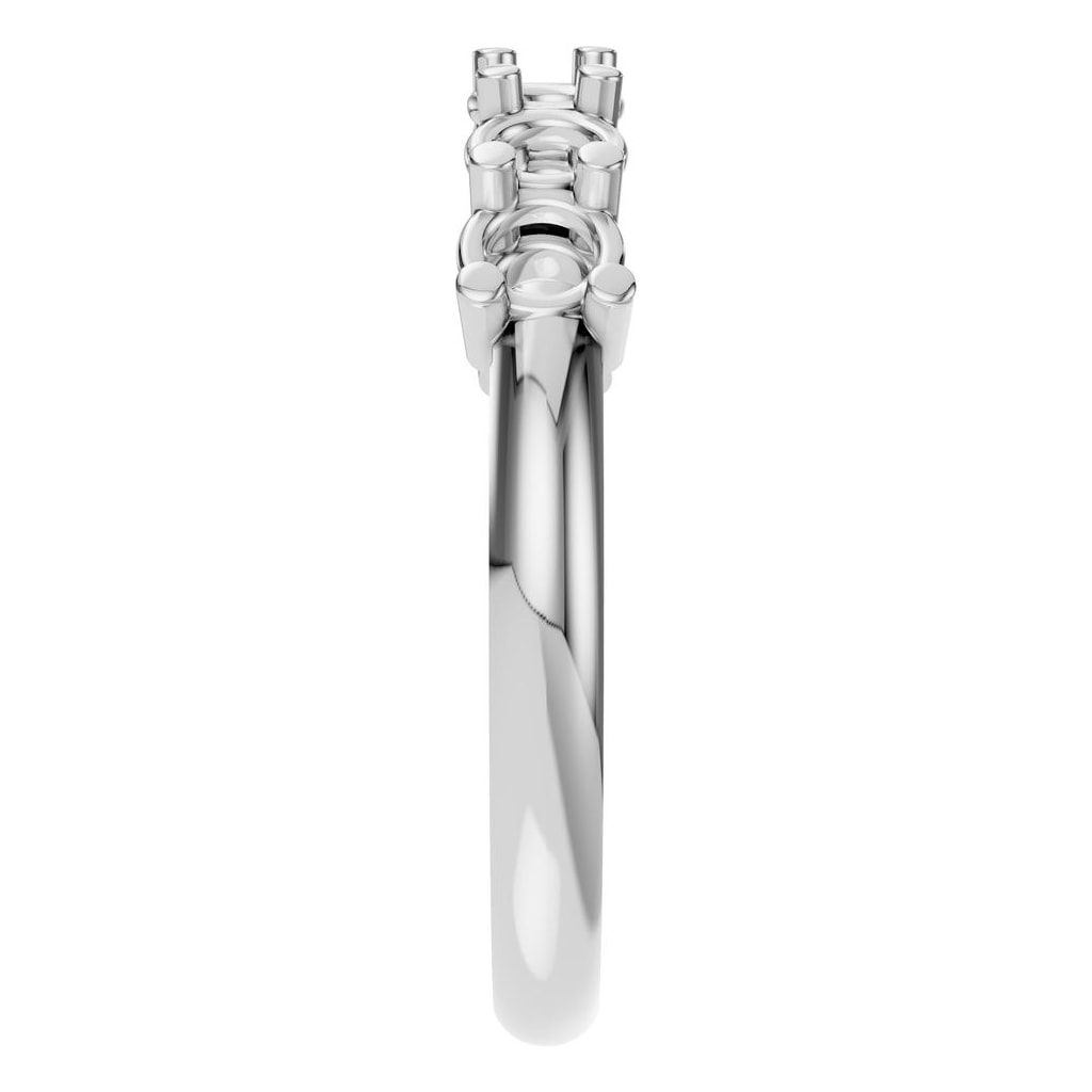 RI-5390 White Gold Ring UNSET - Side View