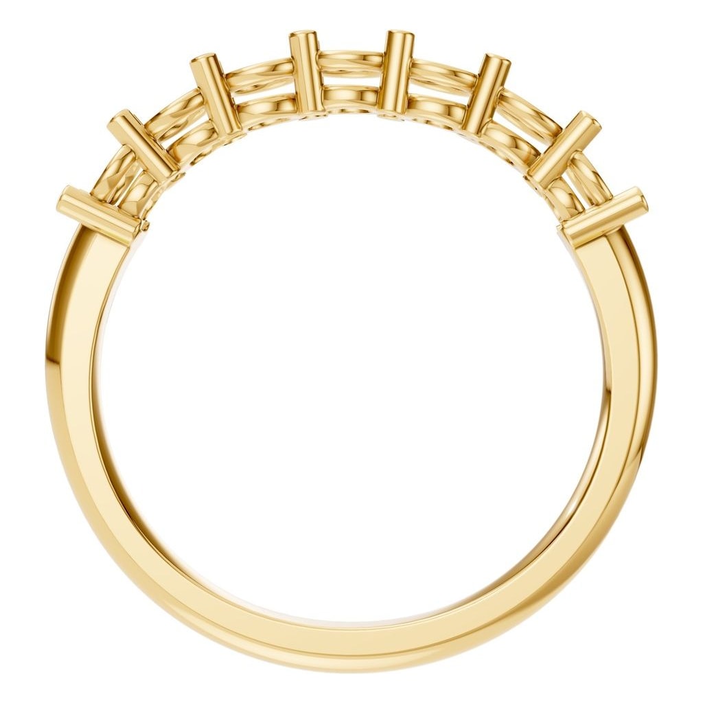 RI-5390 Yellow Gold Ring UNSET - Top View