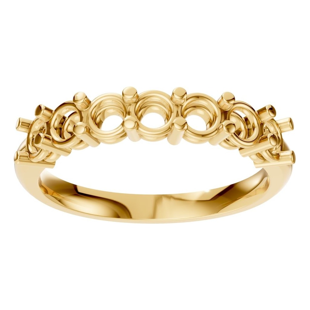 RI-5390 Yellow Gold Ring UNSET - Front View
