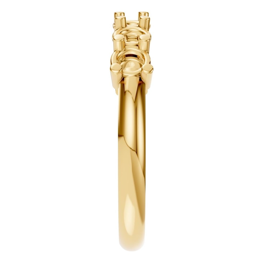 RI-5390 Yellow Gold Ring UNSET - Side View