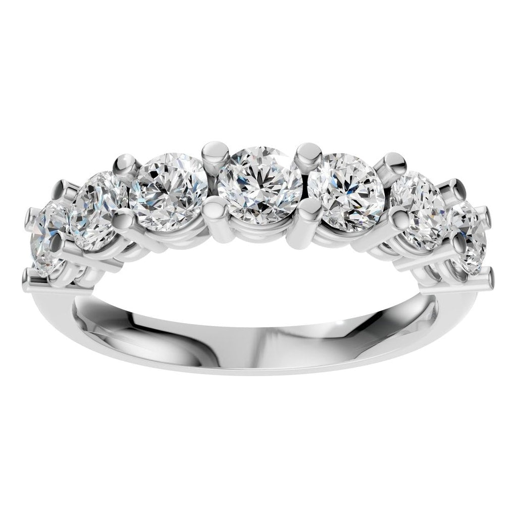 RI-5390 White Gold Ring SET - Front View
