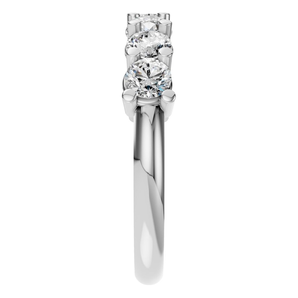 RI-5390 White Gold Ring SET - Side View