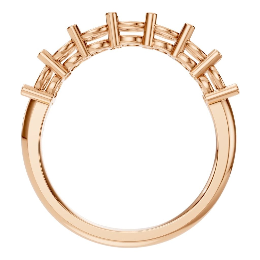 RI-5390 Rose Gold Ring UNSET - Top View