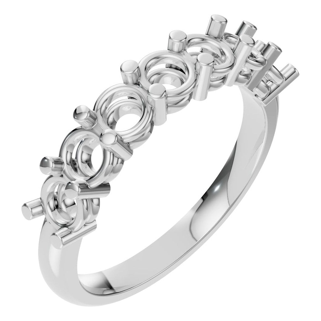 RI-5390 White Gold Ring UNSET - Main View