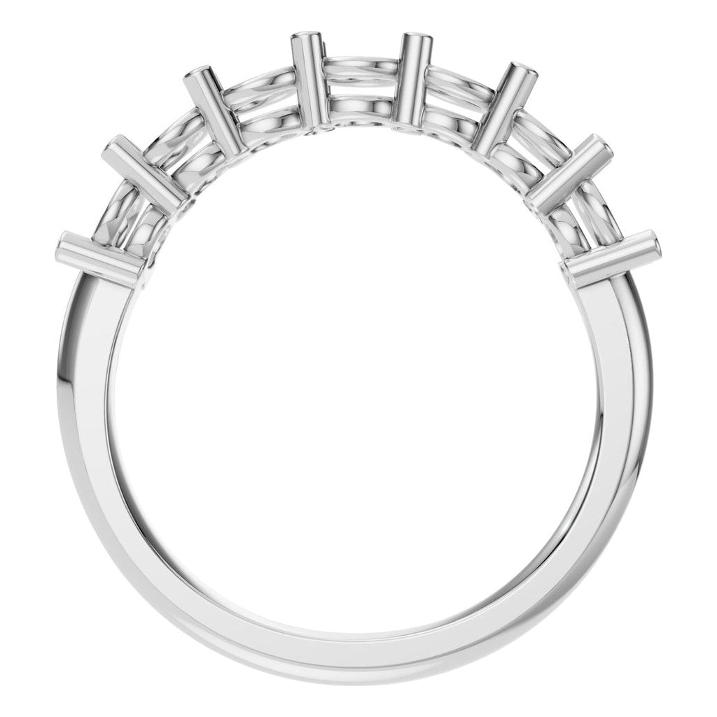 RI-5390 White Gold Ring UNSET - Top View