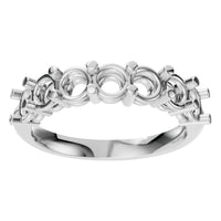 RI-5390 White Gold Ring UNSET - Front View