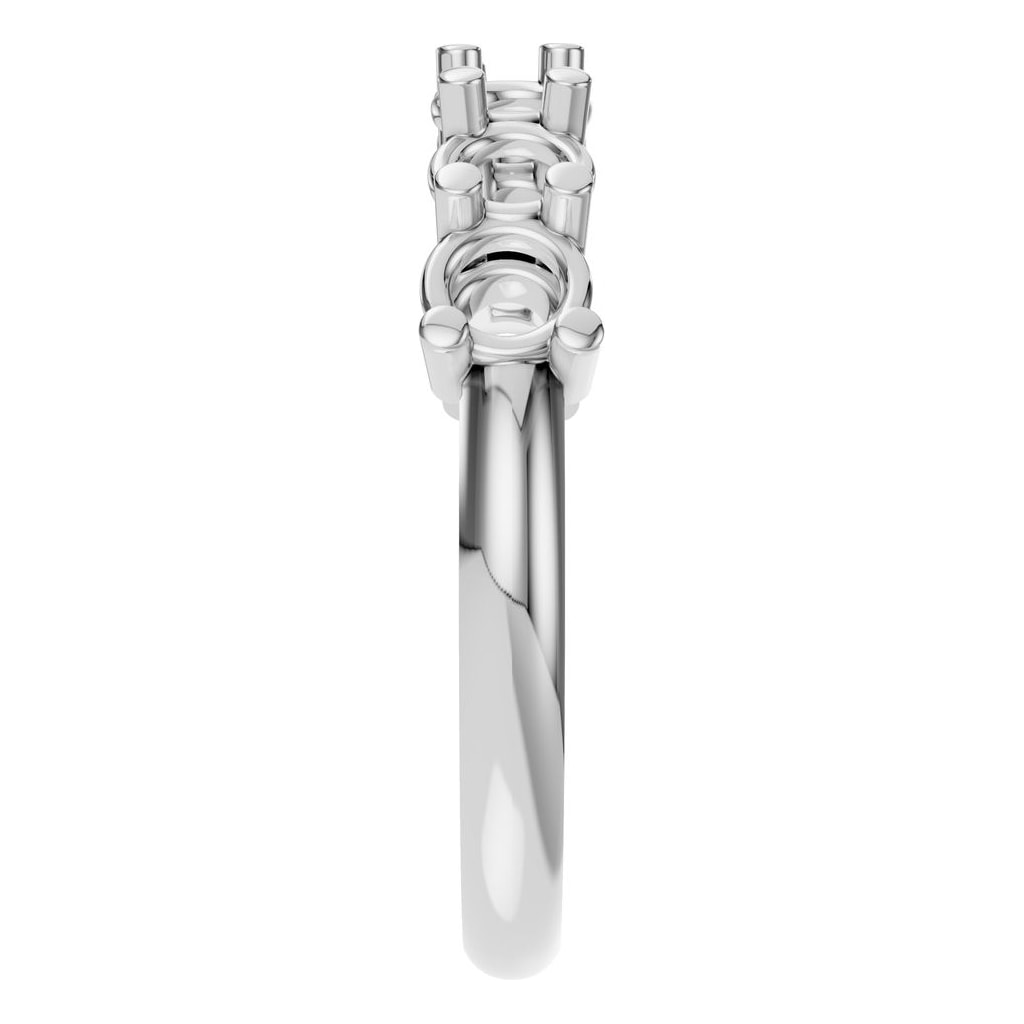 RI-5390 White Gold Ring UNSET - Side View