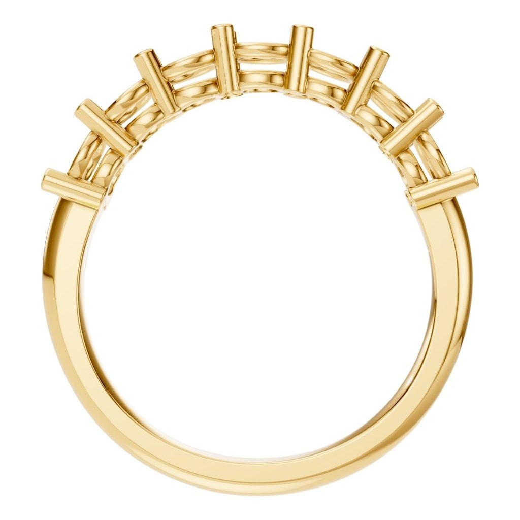 RI-5390 Yellow Gold Ring UNSET - Top View