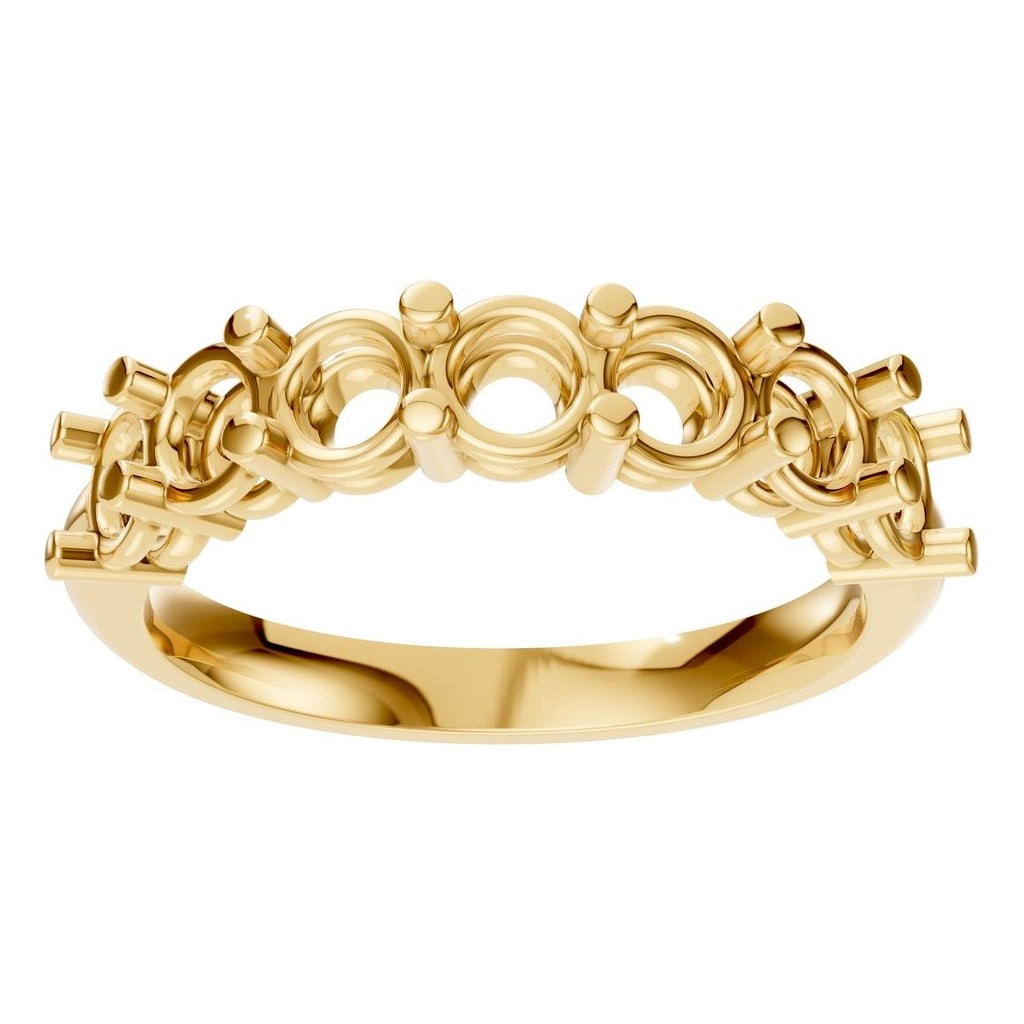 RI-5390 Yellow Gold Ring UNSET - Front View