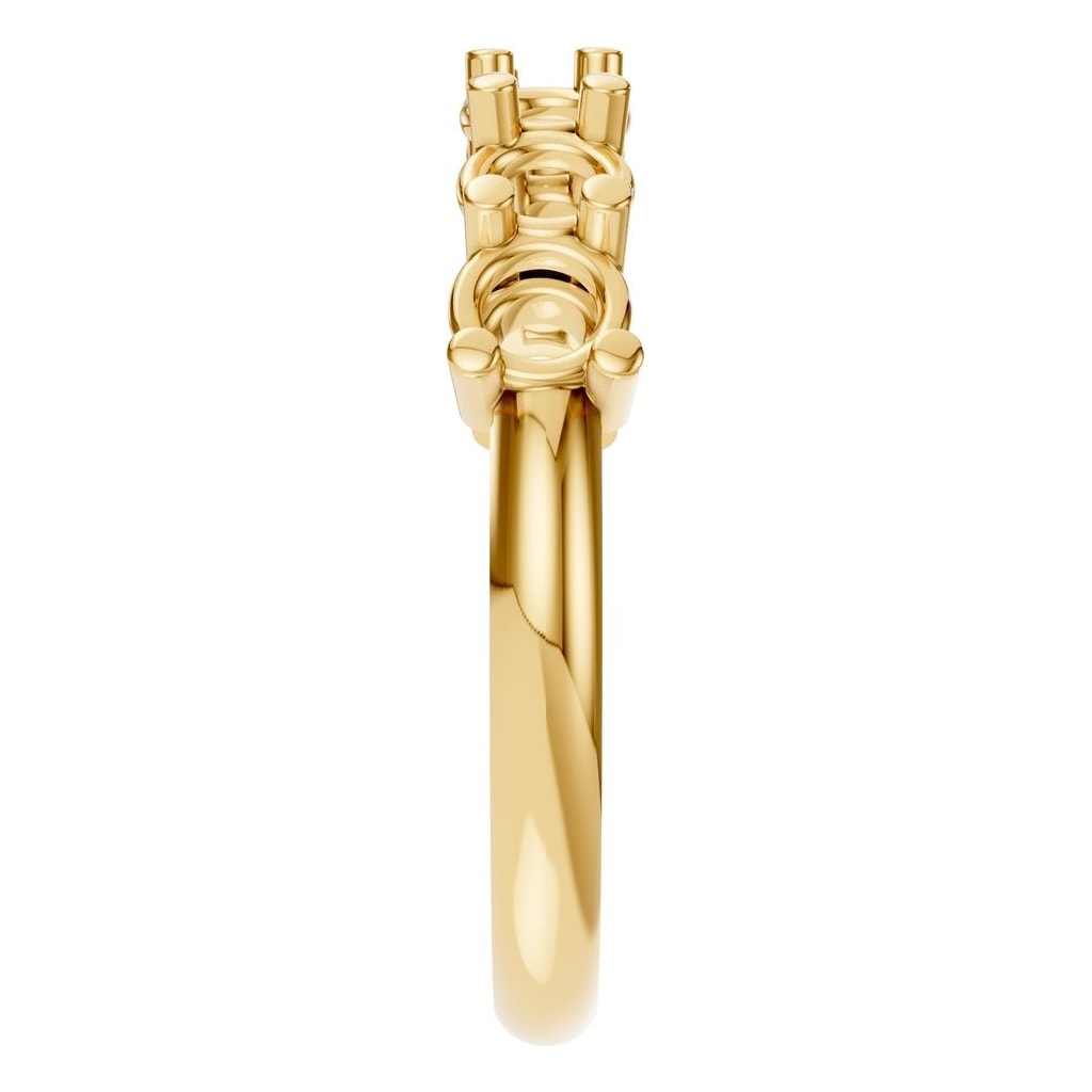 RI-5390 Yellow Gold Ring UNSET - Side View