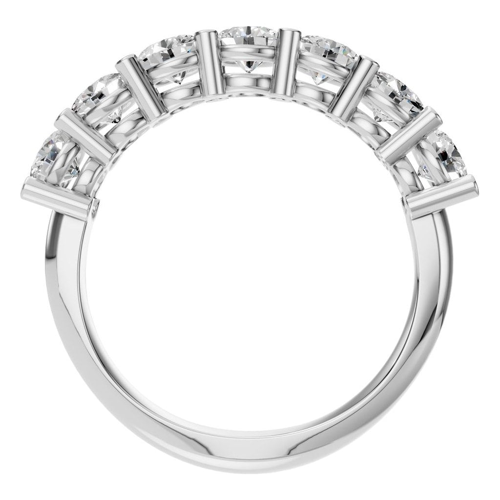 RI-5390 White Gold Ring SET - Top View