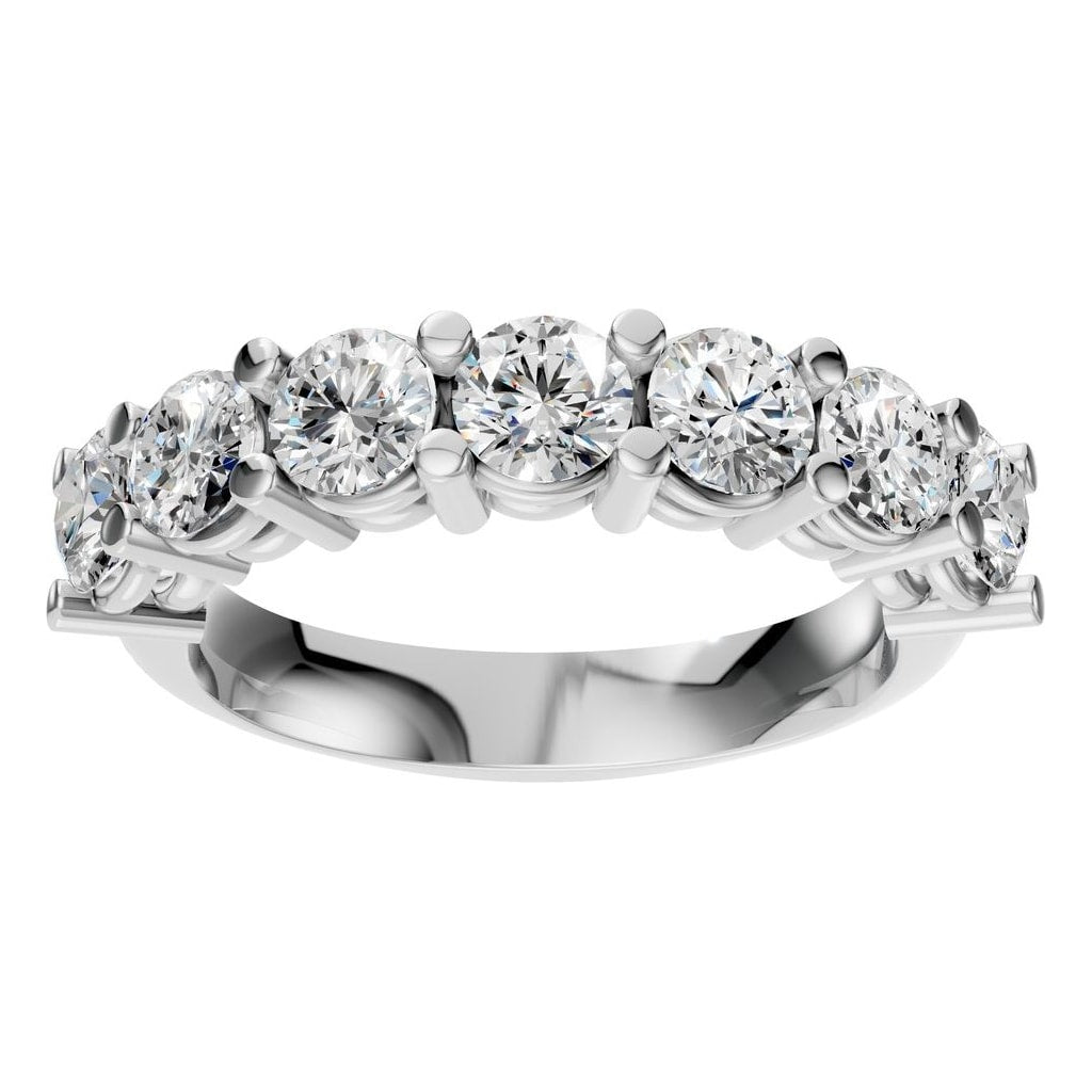 RI-5390 White Gold Ring SET - Front View