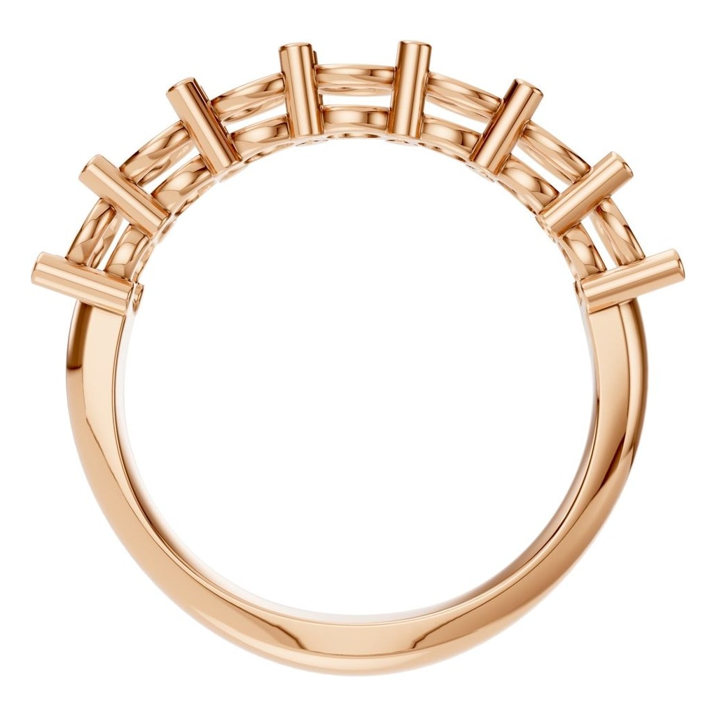 RI-5390 Rose Gold Ring UNSET - Top View