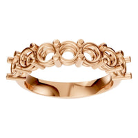 RI-5390 Rose Gold Ring UNSET - Front View