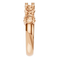 RI-5390 Rose Gold Ring UNSET - Side View