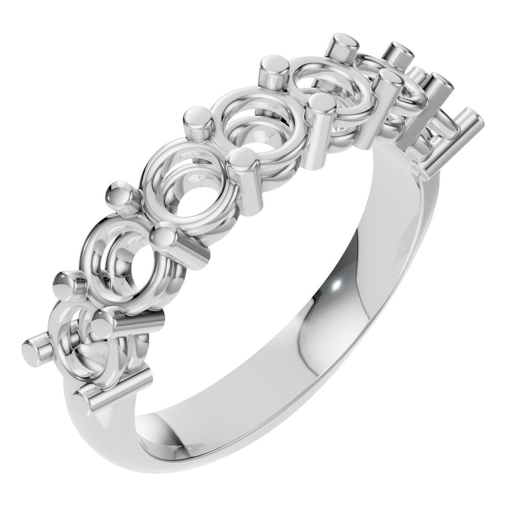 RI-5390 White Gold Ring UNSET - Main View