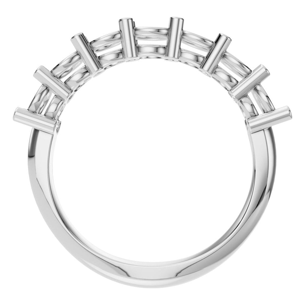 RI-5390 White Gold Ring UNSET - Top View