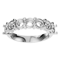 RI-5390 White Gold Ring UNSET - Front View