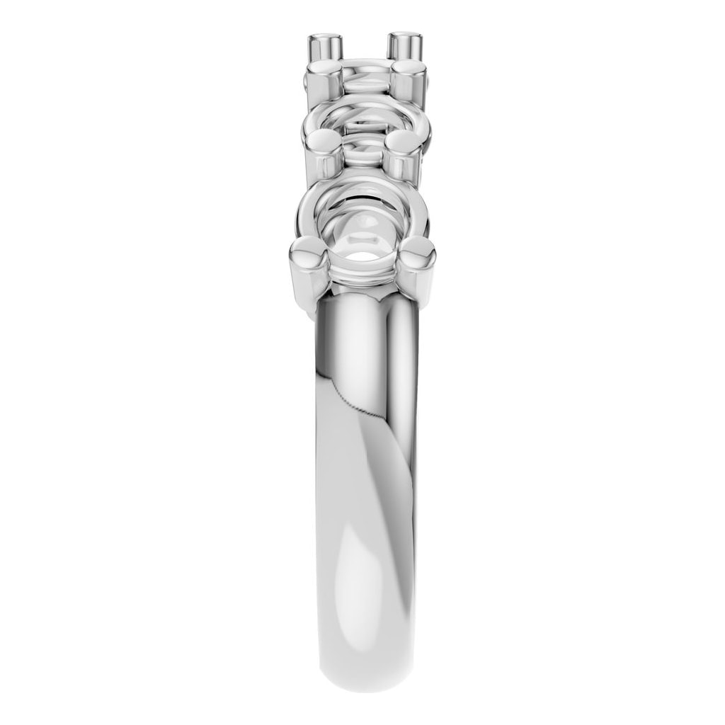 RI-5390 White Gold Ring UNSET - Side View