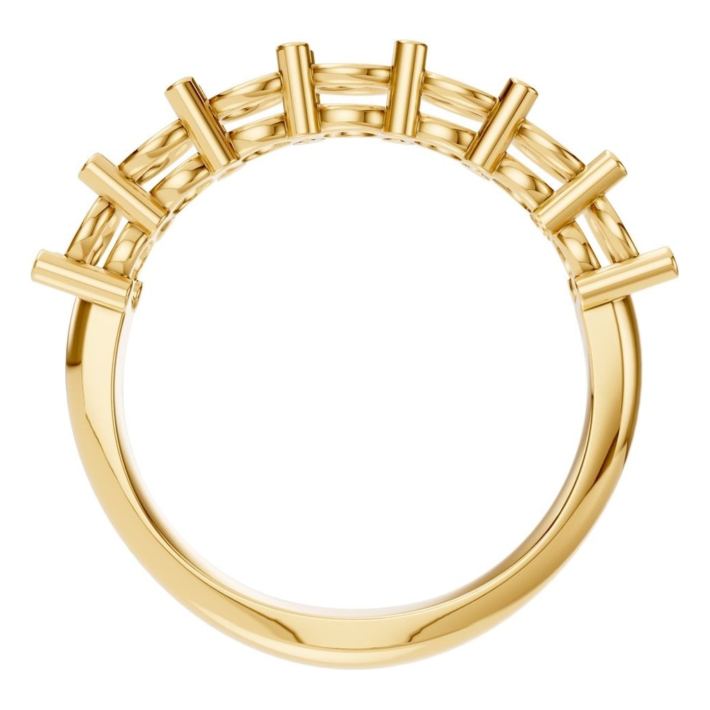 RI-5390 Yellow Gold Ring UNSET - Top View