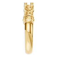 RI-5390 Yellow Gold Ring UNSET - Side View
