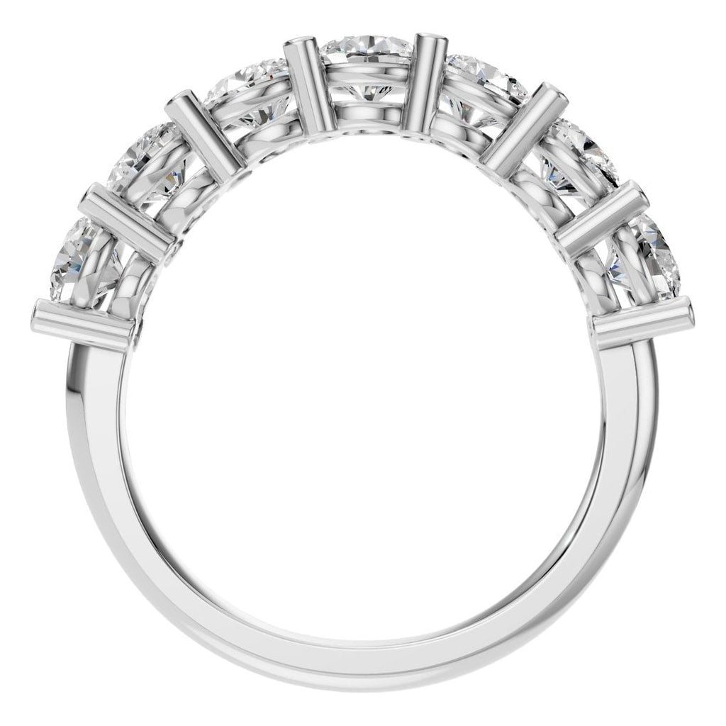 RI-5390 White Gold Ring SET - Top View